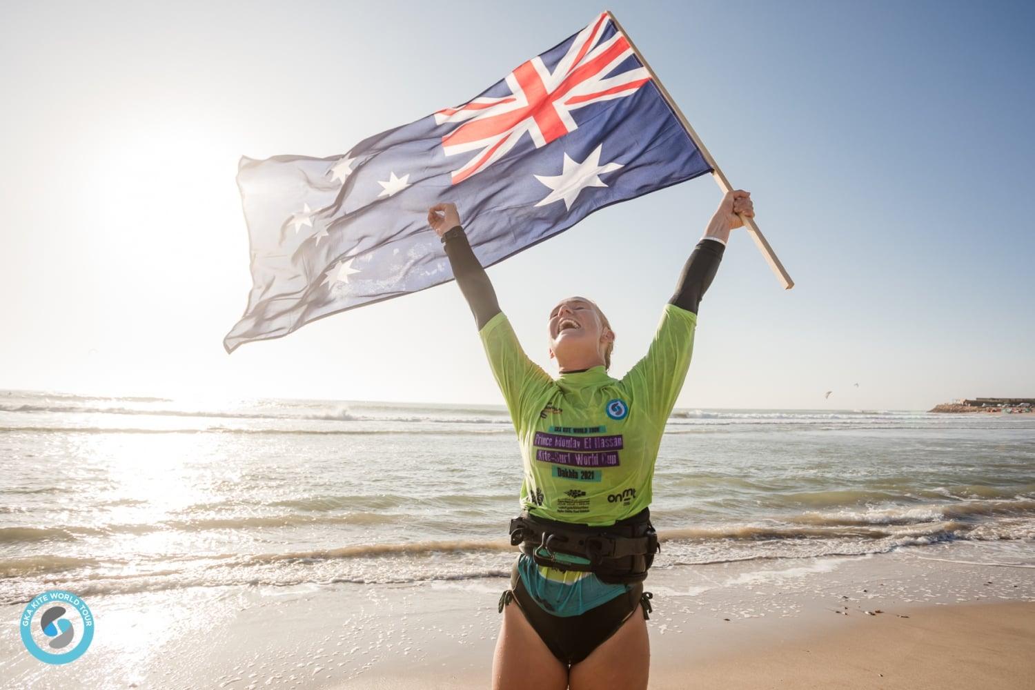 Peri Roberts is Crowned World Champion at the GKA Kite-Surf World Cup in Dakhla, Morocco - Naish.com