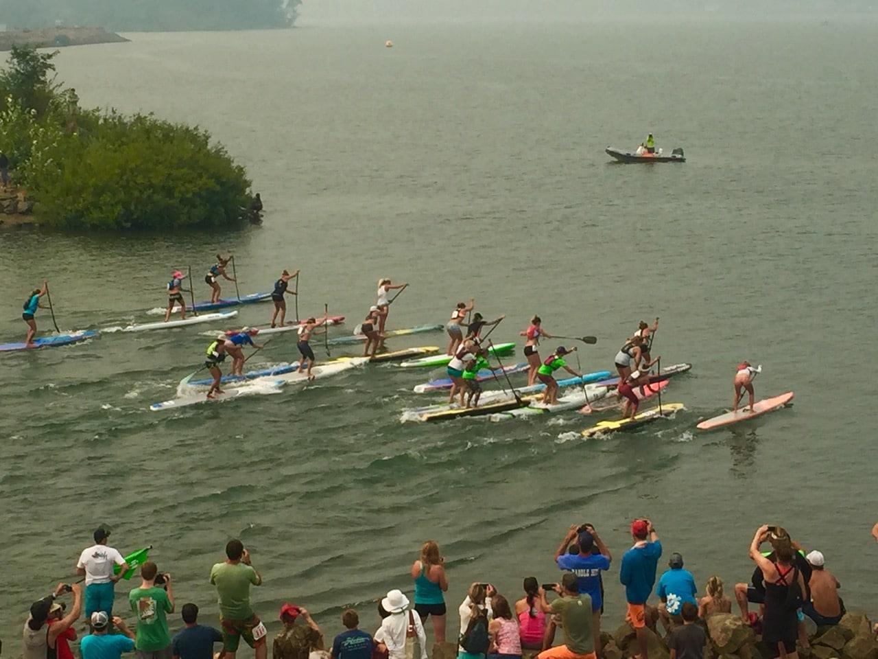 Elite Competition at the 2015 Gorge Paddle Challenge - Naish.com